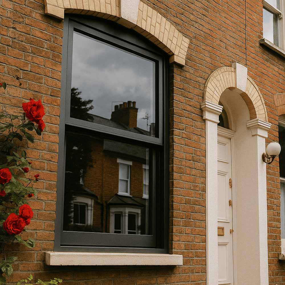 Aluminium Sliding Sash Black